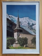 Le Mont-Blanc Depuis La Chapelle Des Praz De Chamonix Jolie Affiche Poster Vintage Années 70 Glacier Elbe Editions - Manifesti