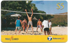 Fiji - Telecom Fiji - Bula Fiji Tourism, Volleyball, Cn.99096, Remote Mem. 5$, Used - Fiji