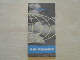 DOCUMENT DÉPLIANT AVIATION PUBLICITÉ " AIR FRANCE " Avec NOMBREUSES CARTES DU RÉSEAU EXPLICATION CARAVELLE BOEING - Advertisements