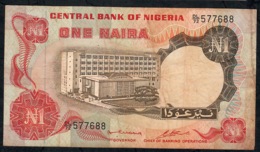 NIGERIA P15b   1 NAIRA  1973  #DL/72  Signature 5  FINE NO P.h. - Nigeria