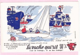 Buvard Fromage Vache Qui Rit Navigation 10 XXème Siècle Illustrateur Bayle 19 - Produits Laitiers