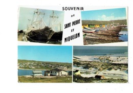 Cpm -  Saint-Pierre-et-Miquelon - Souvenir Chalutiers Couverts De Glace - Doris Sur Grève Paysage Hiver - - Saint-Pierre-et-Miquelon