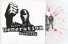 VOICE OF A GENERATION - Equality - 45t - DIRTY PUNK - MASS PROD - PUNK - SUEDE - Vinyl Blanc Marbré Rouge - Punk