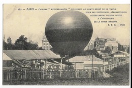PARIS L'ancien "Méditerranéen" Qui Servit... Expériences Aéronautiques, Ballon Captif à L'aérodrome De La Porte Maillot - Flugwesen