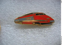 Pin's D'un TGV De Couleur Orange - TGV