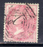 India 1855 QV 8 Anna Carmine Die 1 Used SG 36 ( K1166 ) - 1854 East India Company Administration