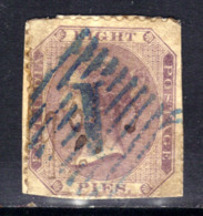 India 1865 QV 8 Pies Purple Used SG 56 ( R1181 ) - 1854 Compañia Británica De Las Indias