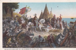 U.S.A. DE SOTO'S DISCOVERY OF THE MISSISSIPI RIVER May 1541 (Painting By W.H. POWELL In The Capitol, Washington) - Andere & Zonder Classificatie
