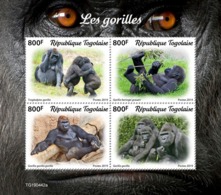Togo. 2019 Gorillas. (0442a)  OFFICIAL ISSUE - Gorilla's