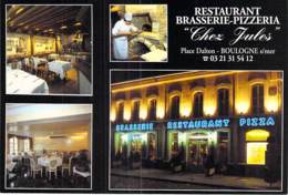 62 - BOULOGNE : Restaurant Brasserie Pizzeria " CHEZ JULES " - Place Dalton - CPM Grand Format - Pas De Calais - Boulogne Sur Mer