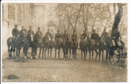 CPA 33 LIBOURNE Carte-photo D'un Groupe De Soldats Du 15e Régiment De Dragons - Libourne