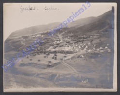 Photo Originale C1917 GNILES (Serbie) Militaires Camp Tentes Attelages - 11,5 X 9 Cm Campagne Orient Ww1 Macédoine Grèce - War, Military