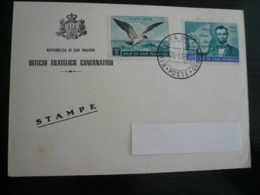 San Marino Stampe 1961 15 Lire Mista Aerea - Storia Postale