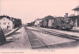 Suisse, Chemin De Fer à Vapeur Bière Apples Morges, Trains En Gare De L'Isle Photo Retirage BVA, BAM 28.S - Apples