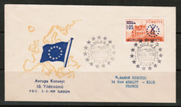 TURKEY  Scott # 1440 On 1959 AIRMAIL COVER (COUNCIL Of EUROPE) To FRANCE (OS-515) - Cartas & Documentos