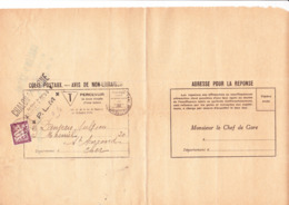 Taxe 37 Sur Avis De Colis De Chalon-sur-Saône à Saint-Amand (Cher) (1935) - 1859-1955 Covers & Documents