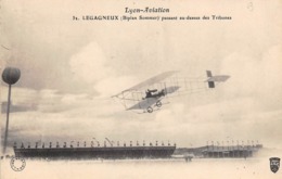 Thème : Aviation .    Legagneux    Biplan Sommer  Lyon Aviation    (Voir Scan) - Airmen, Fliers