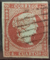 SPAIN 1855 - Canceled - Sc# 37d - 4c - Oblitérés