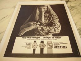 ANCIENNE PUBLICITE MONTRE KELTON  1971 - Autres & Non Classés