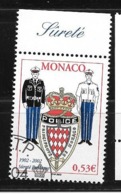 Monaco;n°2345 O (avec Gomme D'origine ,tampon De Monaco) "Centenaire De La Sûreté Publique" (sous Faciale) - Other & Unclassified