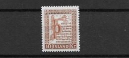 1953 MNH Iceland, Island, Mi 291 - Nuovi