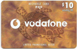 Fiji - Vodafone - Turtle, Cn.00180, Small Barcode, GSM Refill 10$, Used - Fidschi