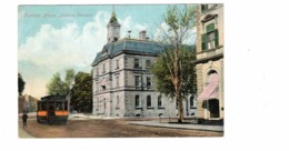 LONDON, Ontario, Canada, Customs House, Trolley, 1909 Postcard, Middlesex County - London