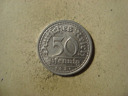 MONNAIE ALLEMAGNE 50 REICHSPFENNIG 1921 J - 50 Rentenpfennig & 50 Reichspfennig