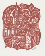 Ex Libris MUDr. Jaroslava Slavíková - Otakar Mařík Fils (1915-2006) Gesigneerd - Ex Libris