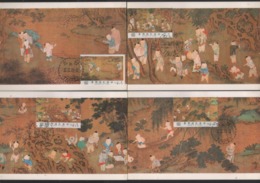 1981 R.O. CHINA(TAIWAN) -Maxi-Card-Ancient Chinese Painting- One Hundred Young Boys(10pcs.) - Cartoline Maximum