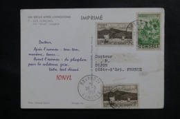 COMORES - Carte Publiciatire ( Biomarine De Dieppe ) De Dzaoudzi Pour La France En 1957 - L 47106 - Storia Postale