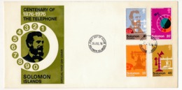ILE SALOMON - Enveloppe FDC - Centenaire De La Première Liaison Téléphonique - G. BELL - 1976 - Solomoneilanden (1978-...)