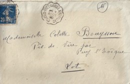 15-CANTAL- ST DENIS PRES MARTEL A AURILLAC  TàD DE TYPE CCL.2 / 1910/20 - Matasellos Manuales
