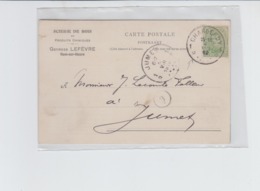 HAM SUR HEURE - SCIERIE DE BOIS LEFEVRE + CACHET AGENCE CHARLEROI 1 - 1919 - Ham-sur-Heure-Nalinnes