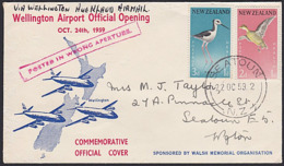 NZ " POSTED IN WRONG APERTURE " WELLINGTON AIRPORT OPENING COVER - Airmail