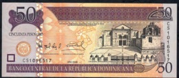 DOMINICAN REPUBLIC P176b  50 PESOS 2008 #CS  New Type For 2008 (T)dlR  UNC. - Repubblica Dominicana