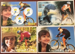 France - Entier Postal - Lot De 4 Entiers - Thématique VTT - Vélo - Sport - - Lots Et Collections : Entiers Et PAP