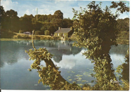 CPSM Bretagne, 22, Environs Pontrieux, Le Faouet  Quemper-Guezennec, étang Du Kerlouet Et Moulin - Timbre St Brieuc 1974 - Pontrieux