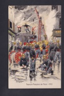 Vente Immediate Illustrateur Pierre Albert Leroux Sapeurs Pompiers De Paris En Intervention 1902 Croix Rouge - Sapeurs-Pompiers