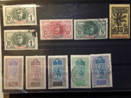 HAUT SENEGAL ET NIGER,  Type Faidherbe Palmier Cocotier,  10 Timbres Neufs / O, Yvert 1 X2,4,5,10,18/21,25, TB - Autres & Non Classés