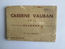Pochette De 10 Cpa + 1carte Photo De La Caserne De Vauban - Auxerre