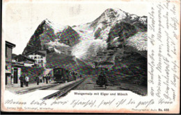 ! 1906 Alte Ansichtskarte Bahnhof Wengernalp, Wengernalpbahn, Eisenbahn, Eiger, Schweiz, Verlag Schlumpf Nr. 468 - Autres & Non Classés