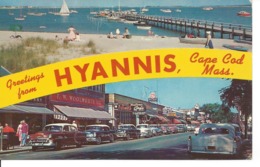 Greetings From Hyannis, Cape Cod, Mass., Unused,  (XA5) - Cape Cod