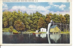 1938 - Water Wheel At Shadow Lake, INDIAN HEAD, White Mts. N.H., HArtman Card Co.  (XA14) - White Mountains