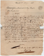 TB 2724 - 1825 - Lettre De Me DESNOYERS Avoué MP 13 CAEN Pour Mr De RAMPAN Maire D' ECRAMMVILLE à BAYEUX - 1801-1848: Voorlopers XIX