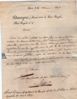 TB 2725 - 1827 - Lettre De Me DESNOYERS Avoué MP 13 CAEN Pour Mr De RAMPAN Maire D' ECRAMMVILLE à BAYEUX - 1801-1848: Voorlopers XIX