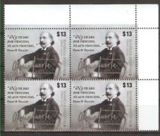 AA36-ARGENTINA 2017 ALMAFUERTE WRITER LITERATURE ECRIVAN BLOC OF 4 MNH - Ungebraucht