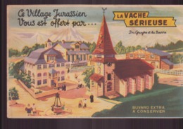 Buvard ( 21 X 13.5 Cm ) " La Vache Sérieuse " Gruyère Et Beurre - Produits Laitiers