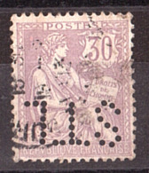 Mouchon N° 128 Perforé "STL" - Soula De Trincault - La Tour Et Cie - Used Stamps