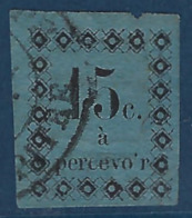 France Colonies Taxe Guadeloupe N°4a 15c Bleu Fonçé Obitéré, Variété Sans "I" à Percevoir Non Signalé Yvert RR - Postage Due